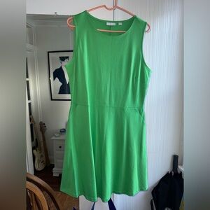🍏 New York & Company Bright Green Sleeveless Maxi Dress Size XL
